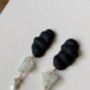 Abstract Scallop Shell Dangle Drop Statement Earrings, thumbnail 8 of 11