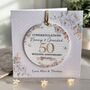 Golden 50 Years Anniversary Detachable Keepsake Card, thumbnail 2 of 2