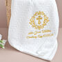 Cable Knit Personalised Christening Blanket, thumbnail 8 of 10