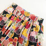 Retro Print Cotton Midi Skirt, thumbnail 3 of 5