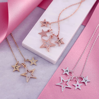 Diamante Star Charm Necklace, 2 of 7