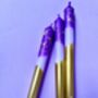 Purple And Gold Glitter Christmas Candles 'Gilded Plums', thumbnail 1 of 4