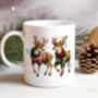Personalised Christmas Reindeer Family Mug B, thumbnail 1 of 2