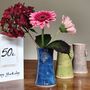 50th Birthday Anniversary Vase With Ceramic Tag, thumbnail 1 of 8