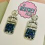 Sardines Glitter Resin Earrings, thumbnail 2 of 4
