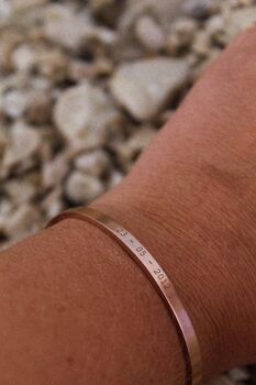 Rose Personalised Cuff Bracelet, 3 of 3