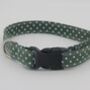 Dark Green Polkadot Dog Collar, thumbnail 10 of 12