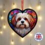Lhasa Apso Stained Glass Effect Heart Suncatcher, thumbnail 1 of 5