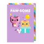 Here's To A Paw Some Birthday Cool Card | Cat Magnet, thumbnail 1 of 2