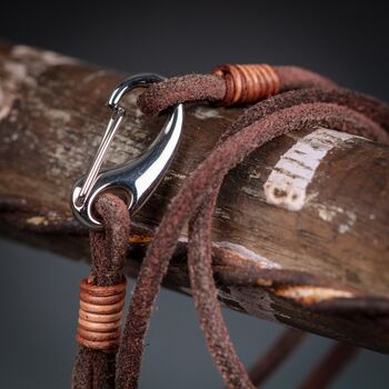 Men's Suede Leather Double Wrap Bracelet, 6 of 10
