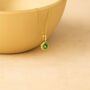 Personalised Gold Plated Sterling Silver August Peridot Birthstone Necklace, thumbnail 4 of 11