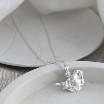 Memorial Ashes Imprint Silver Robin Charm, 2 of 4