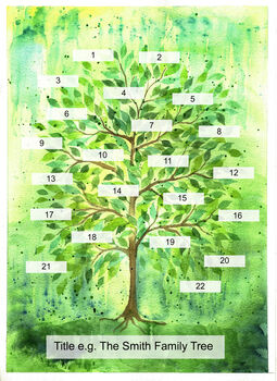 Glorious Green Personalised Family Tree With Up To 22 Names, 4 of 8