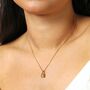 Stainless Steel Padlock Necklace In Gold, thumbnail 3 of 3