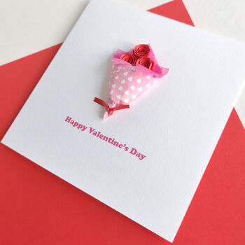 Valentines Day Red Roses Card, 2 of 4