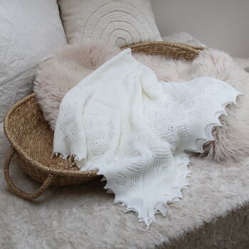 Merino Wool Baby Shawl, 11 of 12