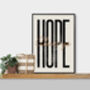 Hope, Always Hope, Letterpress Positive Quote Print, thumbnail 3 of 6
