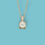 Genuine Ivory Freshwater Pearl Necklace In 9ct Gold, thumbnail 2 of 12
