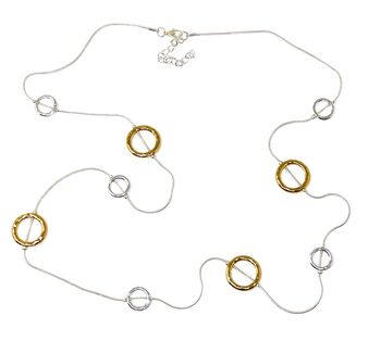 Single Chain Molten Halo Circle Necklace, 2 of 7