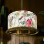 Salt Linen Lampshade With Gold Lining And Fringing, thumbnail 1 of 8