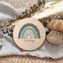 Personalised Blue Rainbow Name Plaque | Wooden Nursery Name Sign, thumbnail 5 of 11