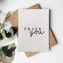 Black And White Thank You Plantable Seed Paper Card, thumbnail 1 of 2