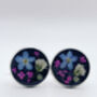 Cufflinks Real Forget Me Not Handmade 16mm, thumbnail 2 of 10