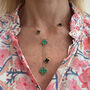 Double Sided Clover Necklace In Lariat Style, thumbnail 1 of 9