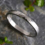 2mm Platinum Wedding Band With Hammered Effect, thumbnail 5 of 5
