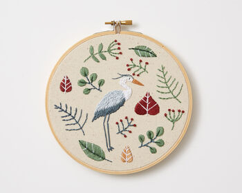 Beginner Embroidery 'Magical Heron' Kit, 2 of 4