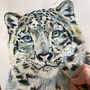 Inky Snow Leopard Faux Leather Phone Case With Card Slots, thumbnail 6 of 6