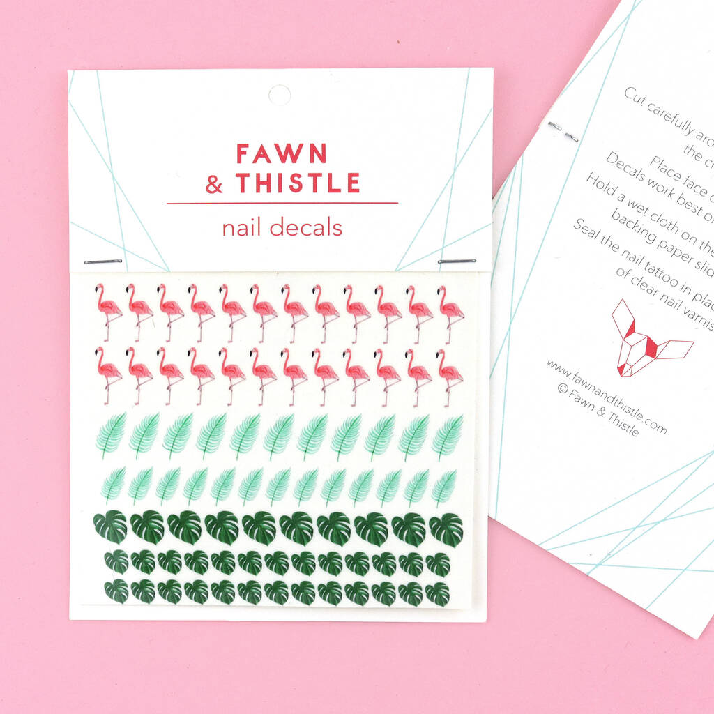 Tropical Flamingo Nail Art Letterbox Gift Kit By Fawn & Thistle