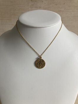 18 K Gold Pated Moon And Star Vintage Necklace, 2 of 5