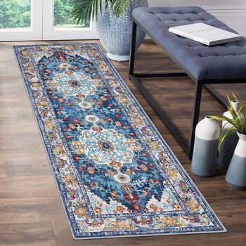 Persian Runner Rug Runner Mat Washable Carpet Floor Mat, 3 of 7