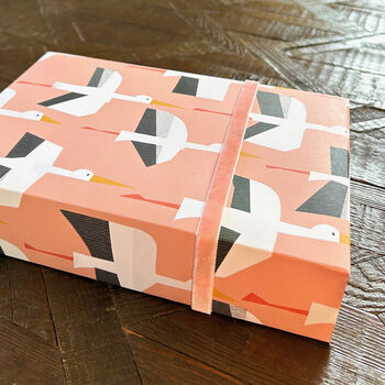 Pink Stork Wrapping Paper Two Sheets, 5 of 7