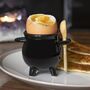 Cauldron Egg Cup With Broom Spoon, thumbnail 1 of 4