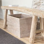 Marbury Rectangle Rattan Console Table Basket, thumbnail 3 of 4