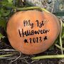 My First Halloween 2023 Pumpkin Sticker, thumbnail 1 of 3