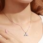 Whale Tail Pendant Necklace In Sterling Silver, thumbnail 2 of 10
