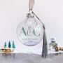 Personalised Initial And Wedding Date Christmas Bauble, thumbnail 1 of 3