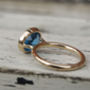 Blue Topaz Stacking Ring In 9ct Yellow Gold, thumbnail 5 of 5