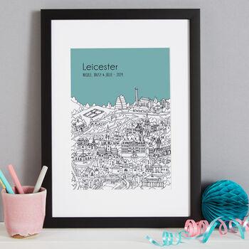 Personalised Leicester Print, 4 of 11