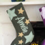 Custom Christmas Stocking With Stars, thumbnail 6 of 7