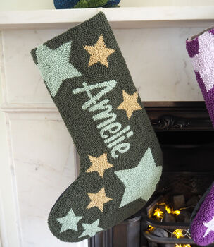 Custom Christmas Stocking With Stars, 6 of 7