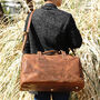 Large Genuine Leather Holdall, thumbnail 2 of 12