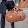 Personalised Faux Leather Barrel Bag With Initials, thumbnail 3 of 12
