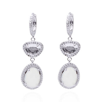 Eve Moonstone Drop Earrings | 925 Silver Plated, 2 of 6