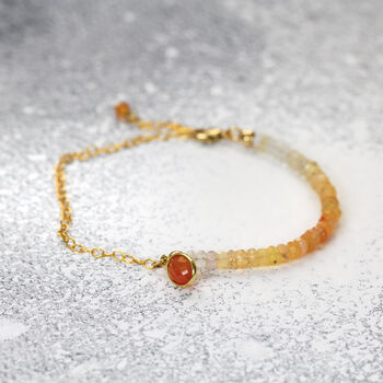 Orange Opal And Carnelian Charm Bracelet, 7 of 11