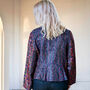 Ladies Recycled Silk Kantha Hand Stitched Jacket, thumbnail 4 of 6