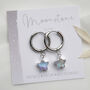 Moonstone Star Hoop Earrings, thumbnail 3 of 10